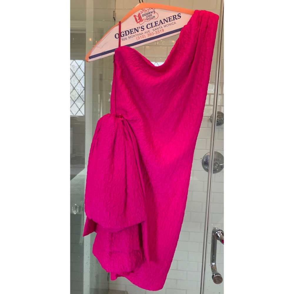 SAINT LAURENT HOT PINK HAUTE COUTURE DRESS